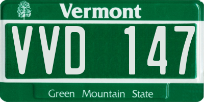 VT license plate VVD147