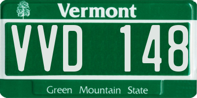 VT license plate VVD148