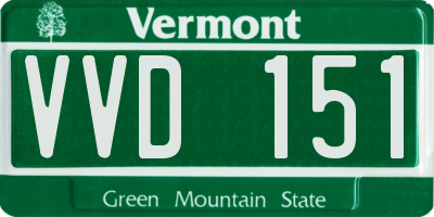 VT license plate VVD151