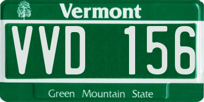 VT license plate VVD156