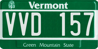 VT license plate VVD157