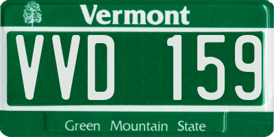 VT license plate VVD159