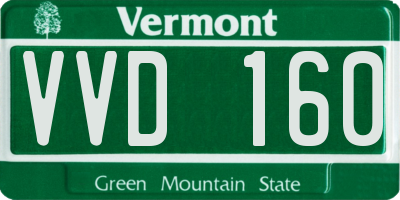 VT license plate VVD160