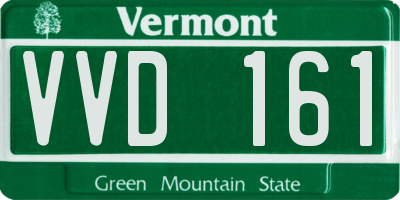 VT license plate VVD161