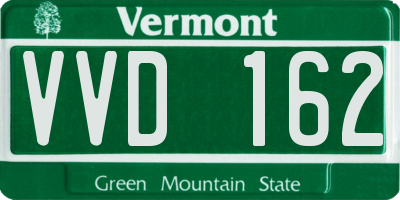 VT license plate VVD162