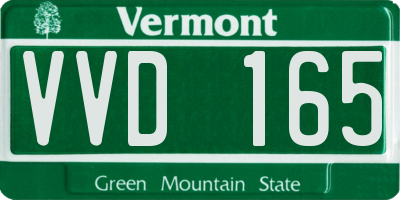 VT license plate VVD165