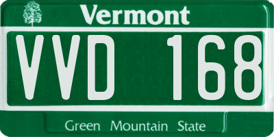 VT license plate VVD168