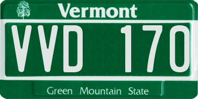 VT license plate VVD170