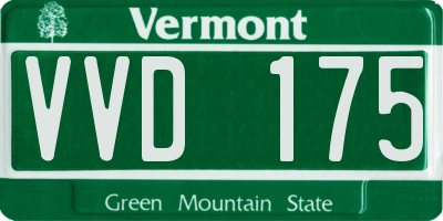 VT license plate VVD175