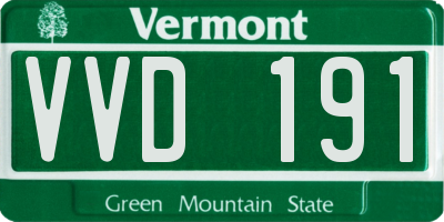 VT license plate VVD191