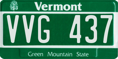 VT license plate VVG437