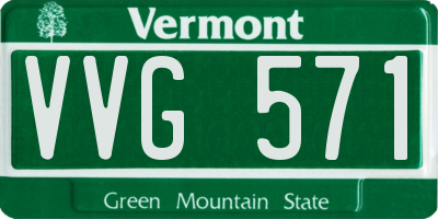VT license plate VVG571