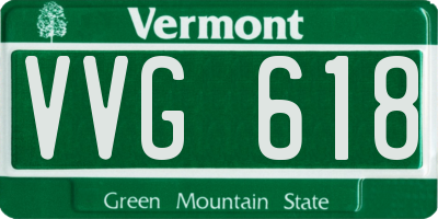VT license plate VVG618