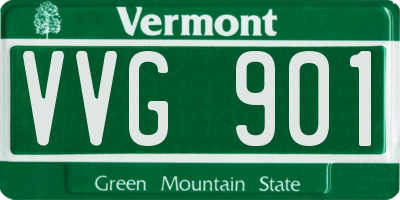 VT license plate VVG901