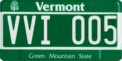VT license plate VVI005