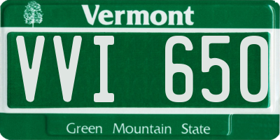 VT license plate VVI650