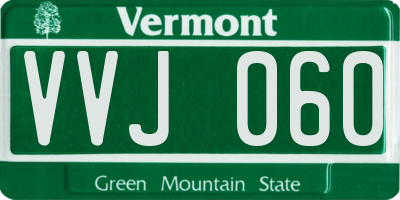 VT license plate VVJ060