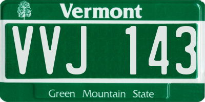 VT license plate VVJ143