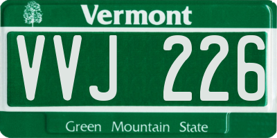 VT license plate VVJ226