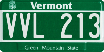 VT license plate VVL213