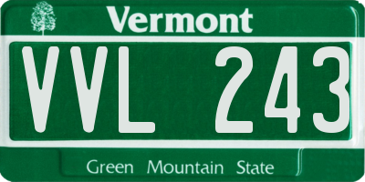 VT license plate VVL243