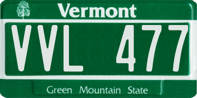 VT license plate VVL477