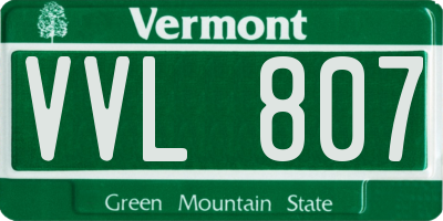 VT license plate VVL807