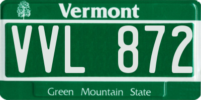 VT license plate VVL872