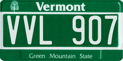 VT license plate VVL907