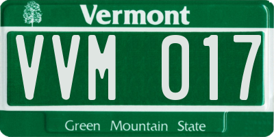 VT license plate VVM017