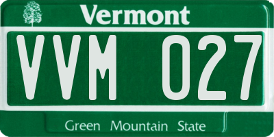 VT license plate VVM027