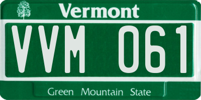 VT license plate VVM061