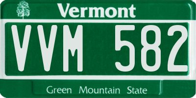 VT license plate VVM582
