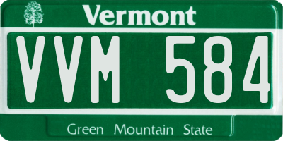 VT license plate VVM584