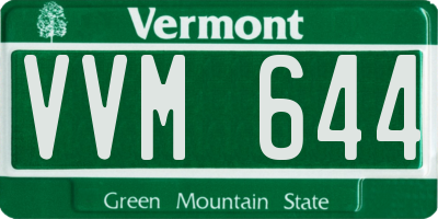VT license plate VVM644
