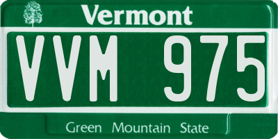 VT license plate VVM975