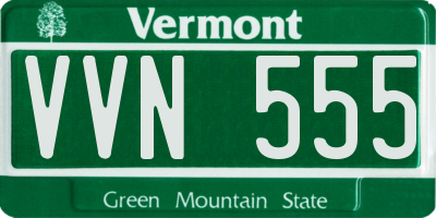 VT license plate VVN555