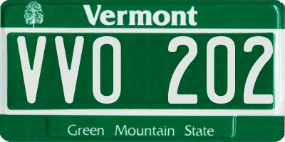 VT license plate VVO202