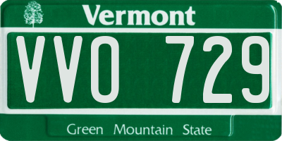 VT license plate VVO729