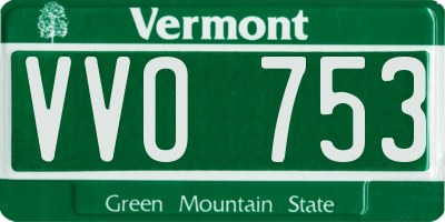 VT license plate VVO753