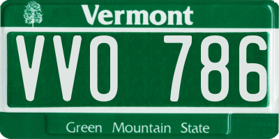 VT license plate VVO786