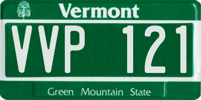 VT license plate VVP121
