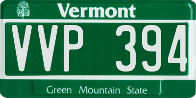 VT license plate VVP394