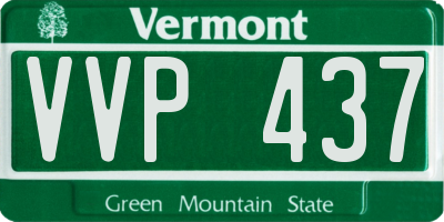 VT license plate VVP437