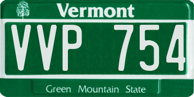 VT license plate VVP754