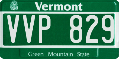 VT license plate VVP829