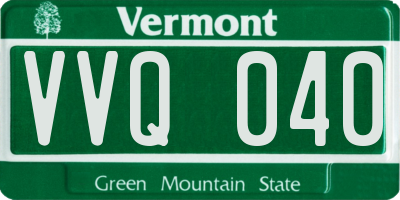 VT license plate VVQ040