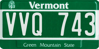 VT license plate VVQ743