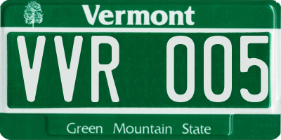 VT license plate VVR005