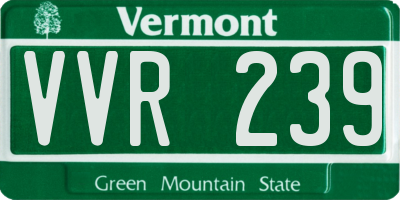 VT license plate VVR239